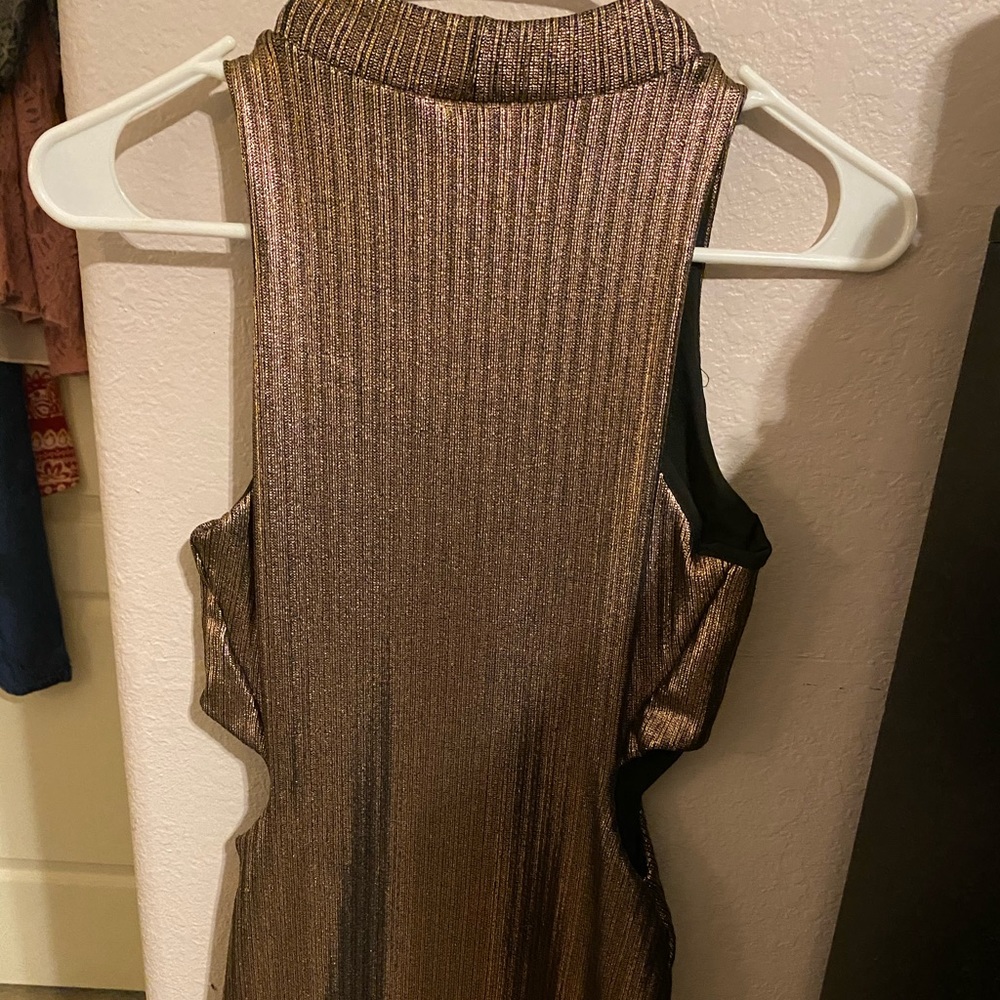 Sexy Copper metallic dress